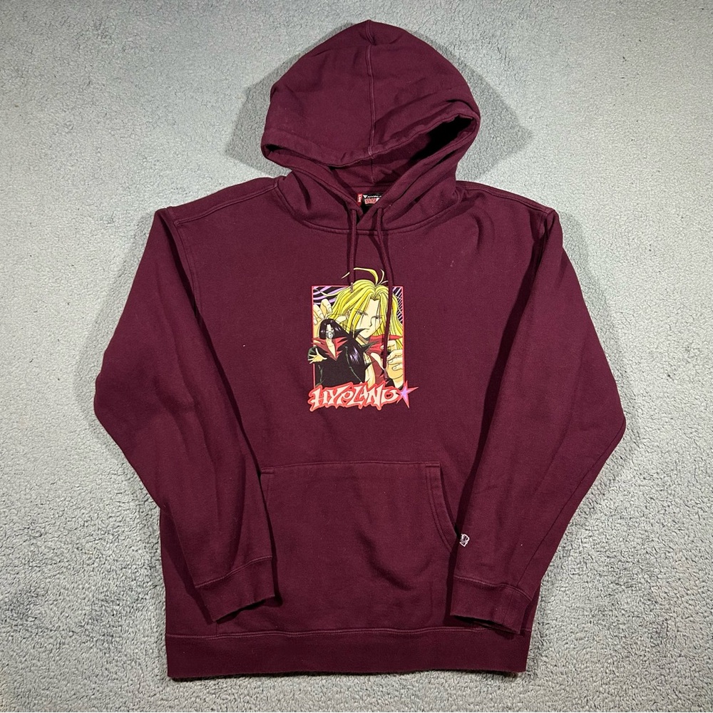 Hypland x Yu Yu Hakusho Karasu Star Hoodie Burgundy Men’s Large #1055